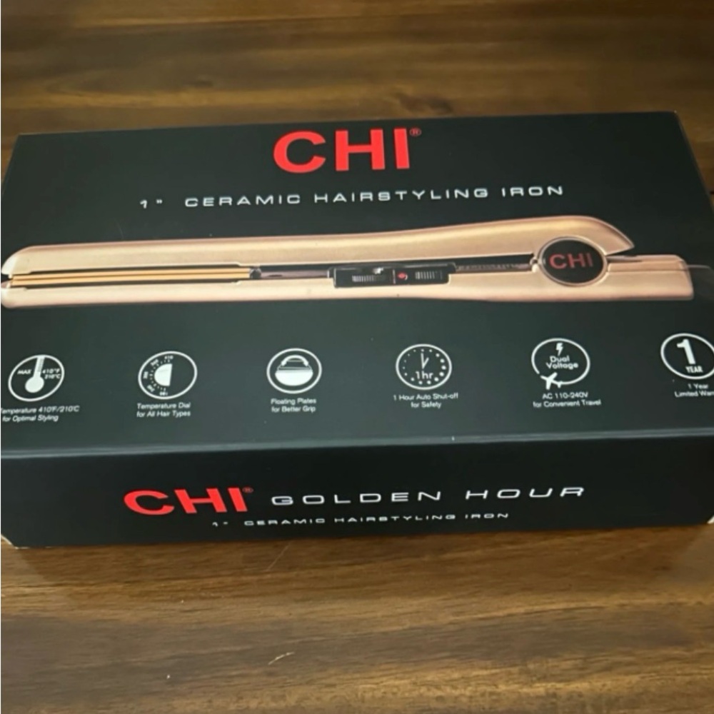 CHI Golden Hour 1" Ceramic Hairstyling Iron in Rose Gold